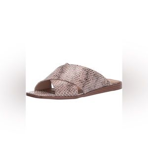 Sam Edelman Idina Slide Sandal Roccia Sesame Snake Size 7